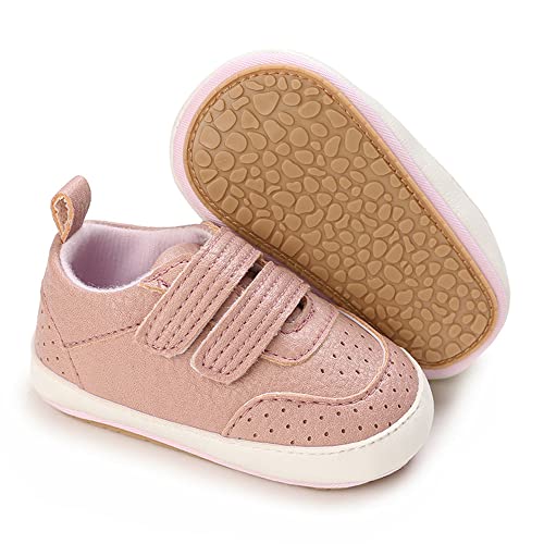 Clowora Baby Boys Girls Shoes Non-Slip Rubber Sole Sneakers Infant First Walking Toddler Crib Shoes Newborn Loafers Flats.