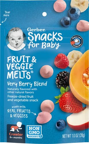 Gerber Snacks for Baby Fruit & Veggie Melts, 1 Oz