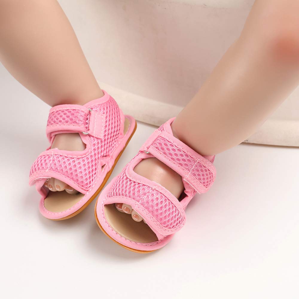 SOFMUO Baby Girls Boys Sparkly Bowknot Sandals Premium Soft Anti-Slip Rubber Sole Infant Summer Outdoor Shoes Toddler First Walkers