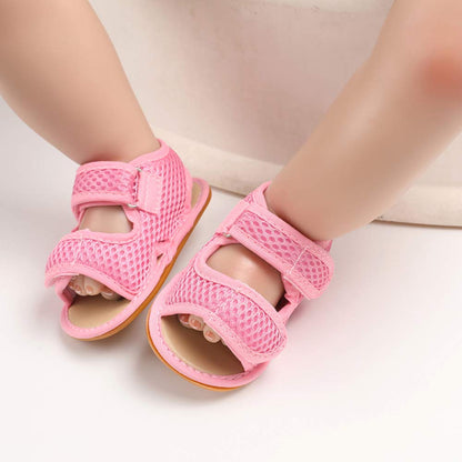 SOFMUO Baby Girls Boys Sparkly Bowknot Sandals Premium Soft Anti-Slip Rubber Sole Infant Summer Outdoor Shoes Toddler First Walkers
