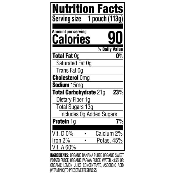 Happy Baby Organic Baby Food, Apples, Blueberries & Oats, 4 Oz