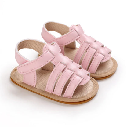 LAFEGEN Baby Boys Girls Summer Sandals 2 Straps Anti Slip Soft Sole Beach Infant Shoes Toddler First Walker Newborn Crib Shoes(3-18Months)