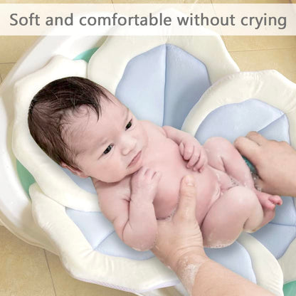 Baby Bath Pad for Infant Bathtub Sink - Flower Mat Tub Lounger - Petal Soft Supports Newborn Bathing Insert Seat - 31" (Pink)