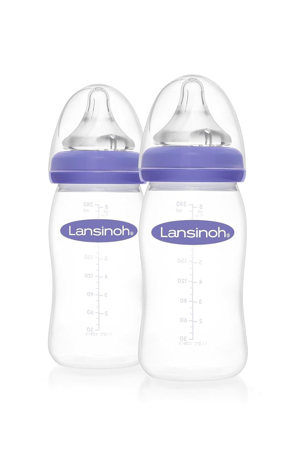 Lansinoh mOmma Breastmilk Feeding Bottle with NaturalWave Nipple, 8 Ounce, BPA (Pack of 2) (2)