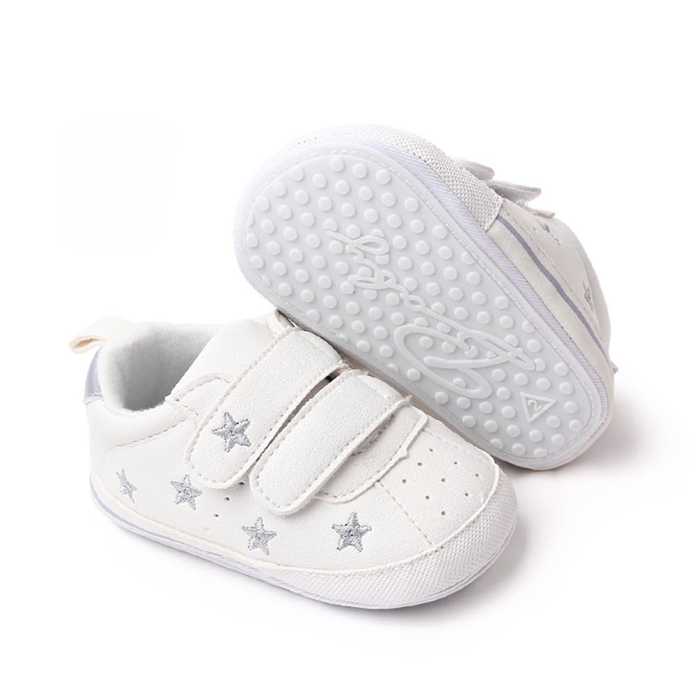 Clowora Baby Boys Girls Shoes Non-Slip Rubber Sole Sneakers Infant First Walking Toddler Crib Shoes Newborn Loafers Flats.
