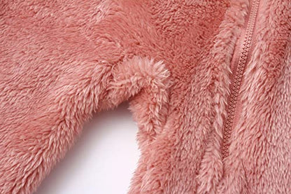 Newborn Baby Jumpsuit Hooded Fleece Rompers Long Sleeve Onesies Outwear Outfits