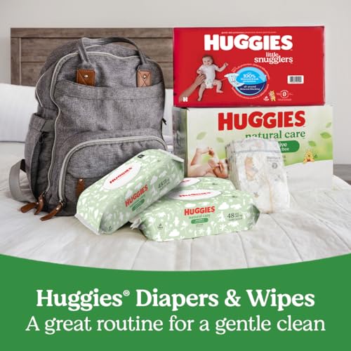 Huggies Natural Care Sensitive Baby Wipes, Unscented, Hypoallergenic, 99% Purified Water, 15 Flip-Top Packs (960 Wipes Total)