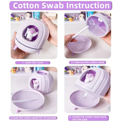 Mini USB Humidifier 220ml with LED Night Light, Small Cute Humidifier Bulit in Adorable Doll for Kids, Plant, Bedroom, Office, Desk, Babies Room, No Battery(Green-Huhu)