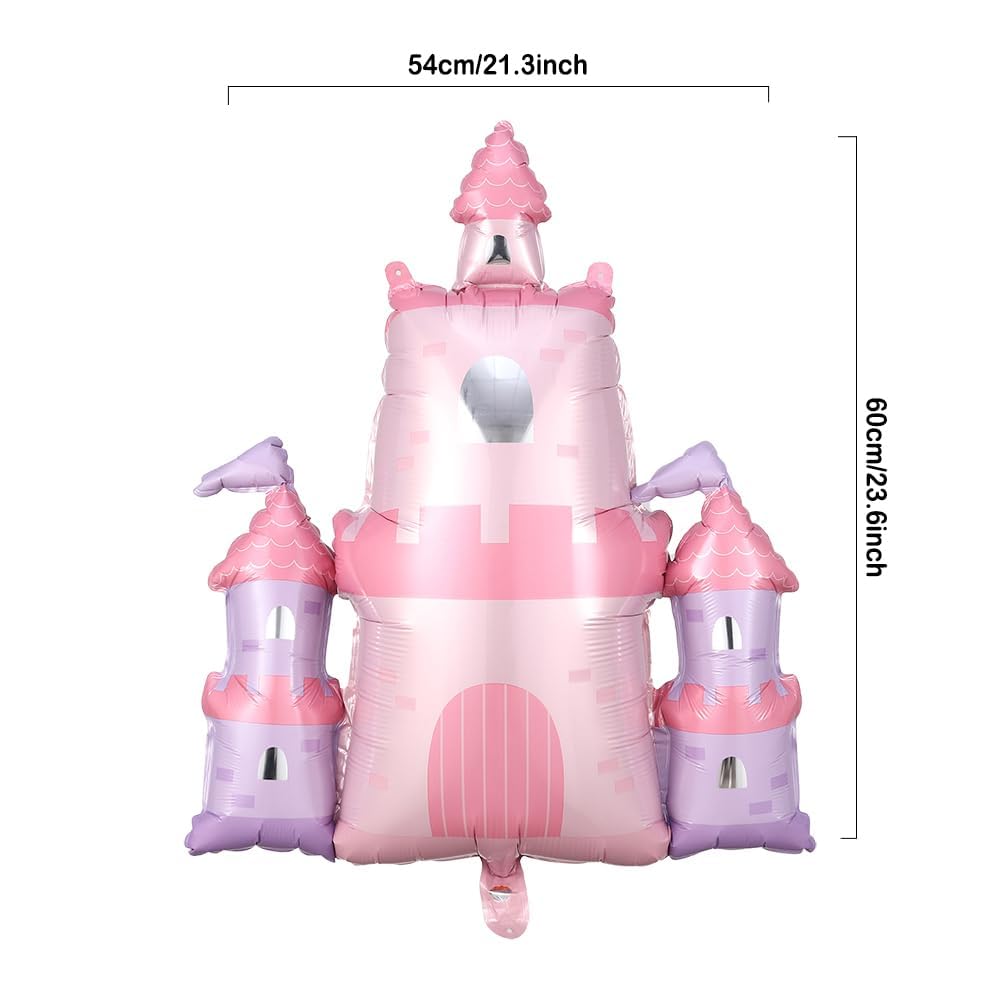 Princess Birthday Party Decorations 150Pcs Pastel Macaron Princess Balloon Arch Garland Kit with Crown and Castle Foil Balloon for Princess Theme Birthday Baby Shower Party Decorations