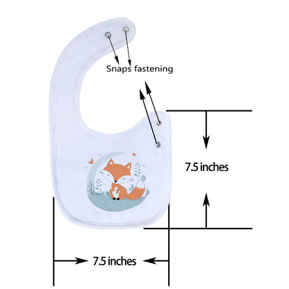 Maiwa 6 Pack Waterproof Cotton Baby Bibs for Girls Boys for Drooling Eating with Snaps