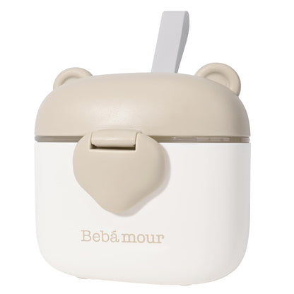 Bebamour Baby Formula Dispenser On The Go, Formula Container to Go, Formula Holder for Travel, Candy Fruit Snack Storage Container with Scoop and Leveller (Black)