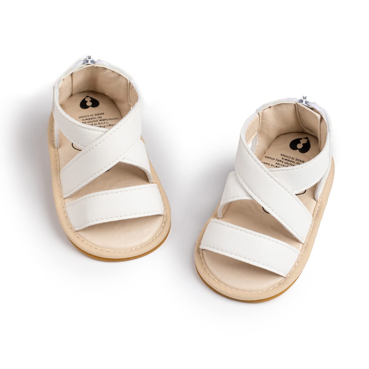Babelvit Infant Baby Girl Boy Sandals Comfort Premium Summer Outdoor Casual Beach Shoes with Flower Bowknot Anti Slip Rubber Sole Newborn Toddler Prewalker First Walking Shoes