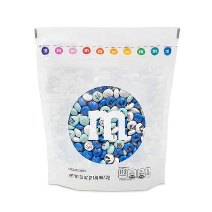 M&M'S World It's A Boy Milk Chocolate Candy 2lb Bag with White and Blue M&M'S for Baby Boy Showers Gender Reveal Parties and Baby Celebration Favors