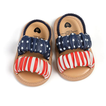 Ohwawadi Baby Boys Girls Sandals Soft Sole Summer Infant Wedding Dress Flat Shoes Beach Sandal Newborn Crib Shoes First Walkers