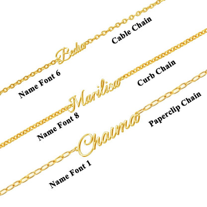 Custom Bracelet with Name 18K Gold Plated Personalized Name Ankle Bracelet Adjustable, Customized Beach Jewelry Gifts for Women Girlfriend