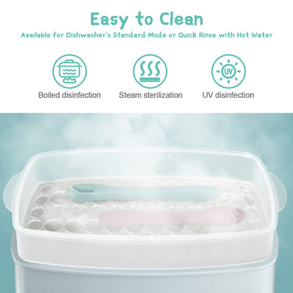 Vicloon Silicone Baby Feeding Spoons - 7 PCS First Stage for Infants, Ultra-Durable & Chewproof, Dishwasher Safe Baby Utensils