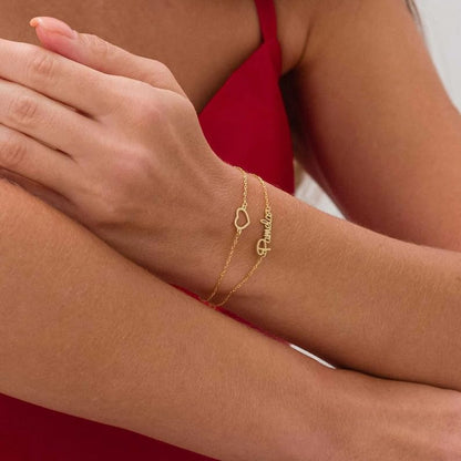 Custom Bracelet with Name 18K Gold Plated Personalized Name Ankle Bracelet Adjustable, Customized Beach Jewelry Gifts for Women Girlfriend