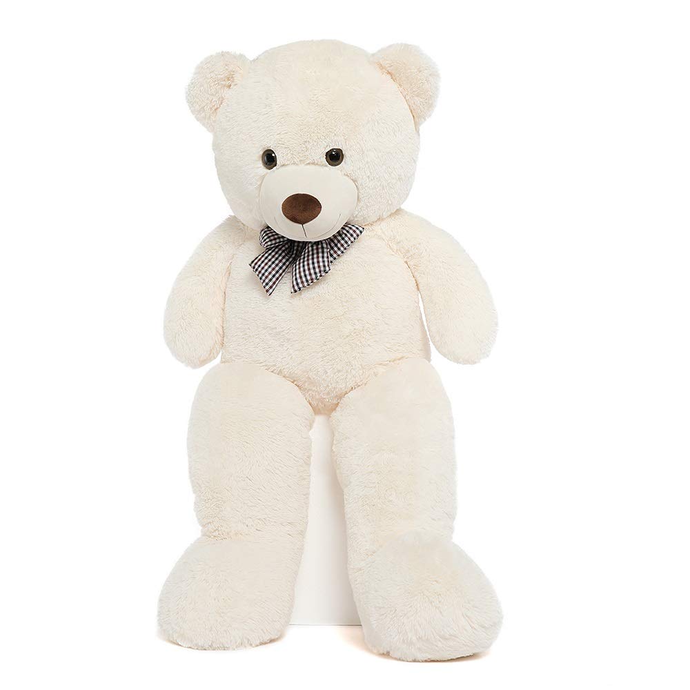 MaoGoLan Giant Big Teddy Bear 4 Feet 47 inch Life Size Tan Plush Bear Brown Stuffed Animal for Children Boyfriend