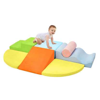 Climbing Toys for Toddlers, Toddler Climbing Toys Indoor, 7-Piece Soft Foam Climbing Blocks Set, Toddler Playtime Corner Climber Indoor Foam Play Gym for Climbing Crawling and Sliding
