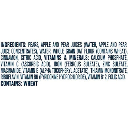 Gerber Baby Food 2nd Foods, Mixed Cereal, Pears & Cinnamon with Oatmeal Puree, 4 Ounce Tubs, 2-Pack (Pack of 8)