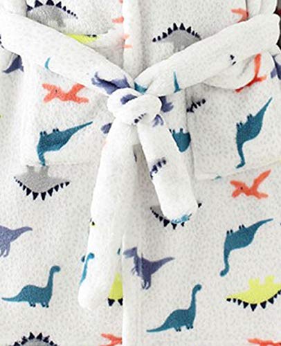 Toddlers Kids Hooded Robe Boys Girls Soft Flannel Bathrobes Pajamas Plush Robe