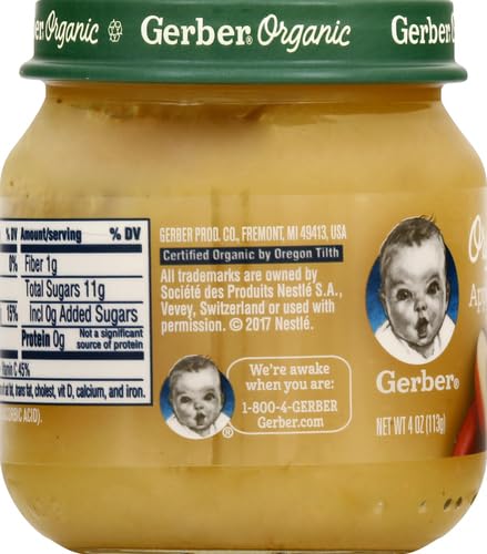 Gerber Organic Banana Baby Food, 4 Oz Jar