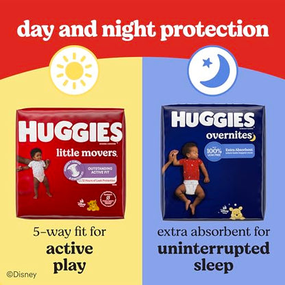 Huggies Size 6 Diapers, Little Movers Baby Diapers, Size 6 (35+ lbs), 108 Count, Packaging May Vary
