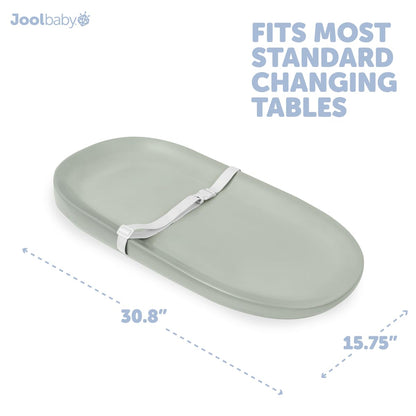 Jool Baby Waterproof Baby Changing Pad - Easy to Clean, Lightweight & Portable - Large Foam Cushion for Comfort (Sage)