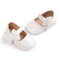 ohsofy Infant Baby Girls Mary Jane Flats Non-Slip Bowknot Princess Wedding Dress Shoes Toddler Crib Shoes