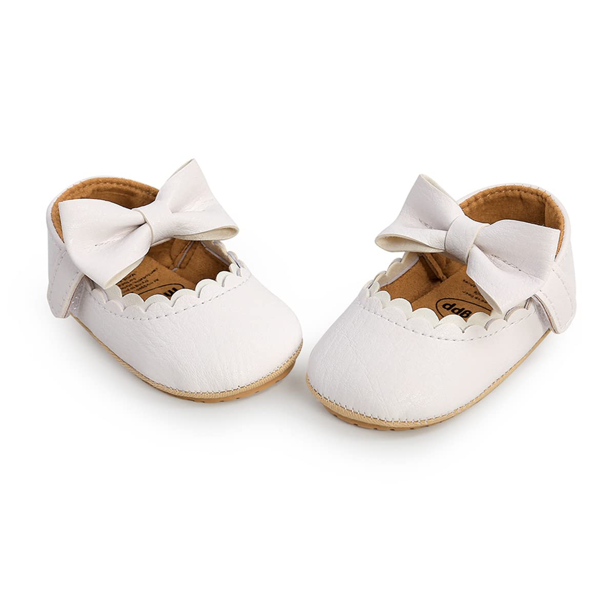 COSANKIM Baby Girls Mary Jane Flats Shoes Anti-Slip Rubber Sole Infant Toddler Princess Wedding Dress Shoes