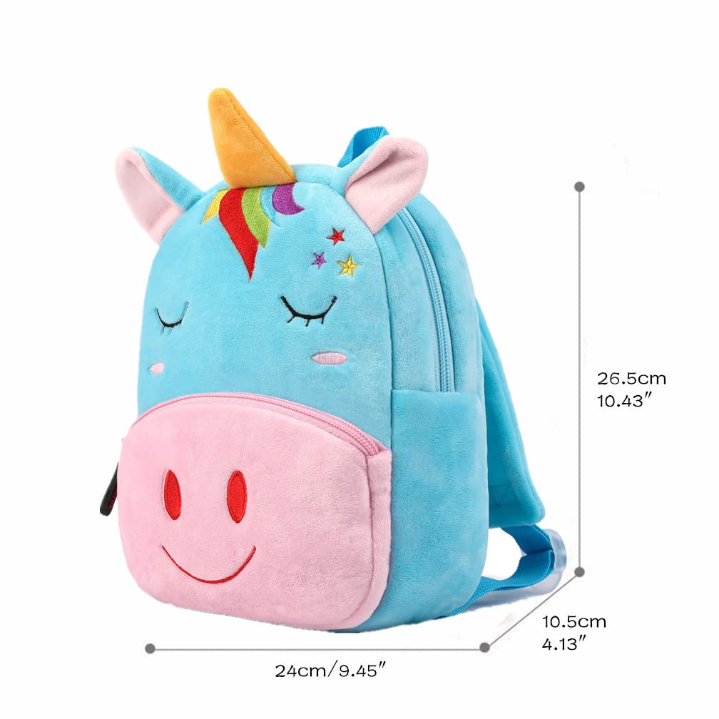 Toddler Backpack for Boys and Girls, Cute Soft Plush Animal Cartoon Mini Backpack Little For Kids 2-6 Years (Cows)
