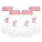 Nenesupply Natural Baby Bottles Newborn Feeding Bottles Slow Flow Breastfeeding Bottle for Breastfed Babies Wide Neck 9oz Anti Colic Level 2 Nipple for 1+ Month Infant Replace Spectra Bottle Pumping