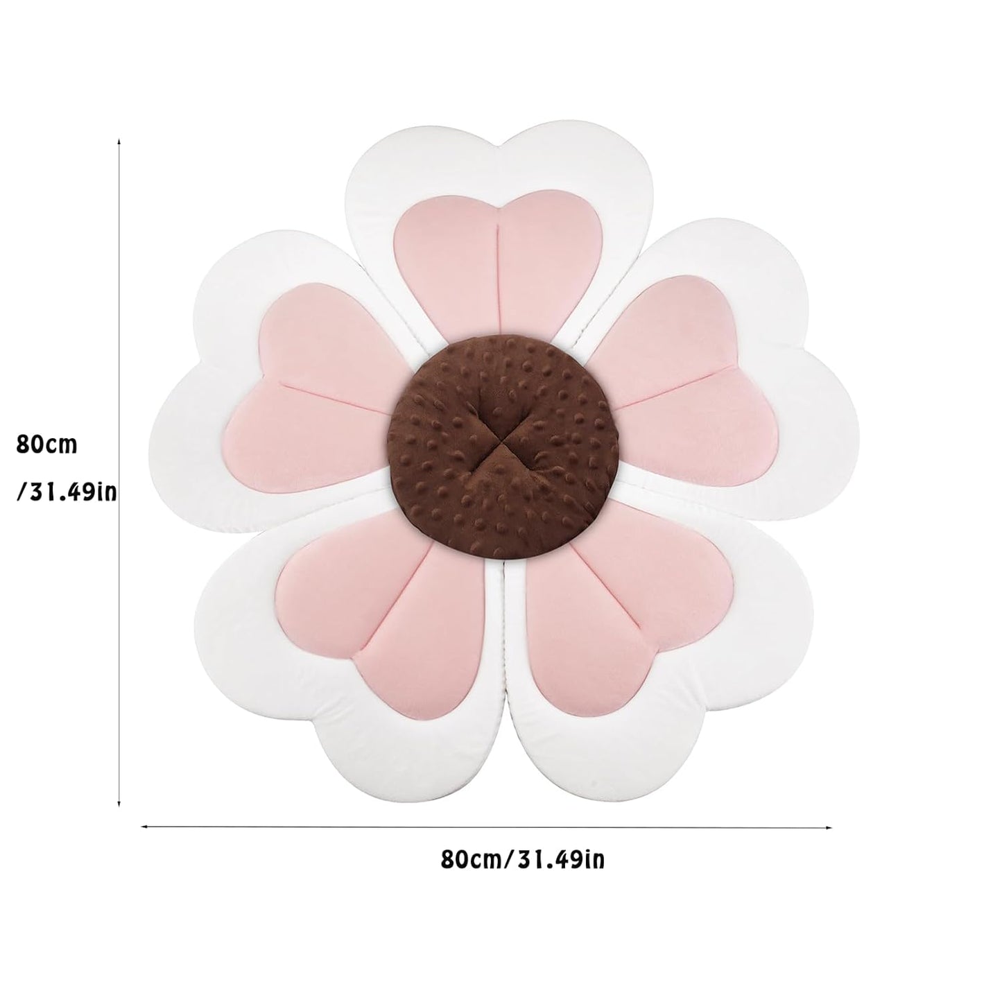 PandaEar Baby Bath Pad for Infant Newborn, Bath Baby Bath Seat to Toddler 0 to 6 Months and Up Soft Flower Petals for Sink Bathtub Essentials Shower Gift (Pink Heart)