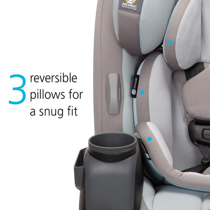 Safety 1st Grow and Go All-in-One Slim Convertible Car Seat, Rear Facing, 5-40 lbs, Forward Facing (30–65 lbs), High Back Booster Seat 40-100 pounds, Dunes Edge