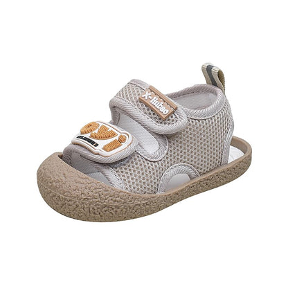 Baby Summer Sandals Breathable Mesh Rubber Sole Non-Slip Outdoor Shoes for Boys and Girls 9-30 Months