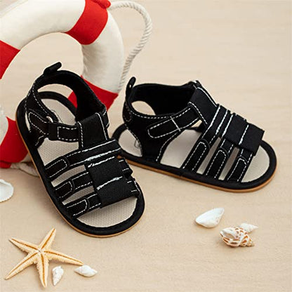 Miamooi Infant Baby Boys Girls Summer Beach Sandals Non Slip Soft Rubber Sole Toddler Outdoor Closed-Toe First Walker Shoes
