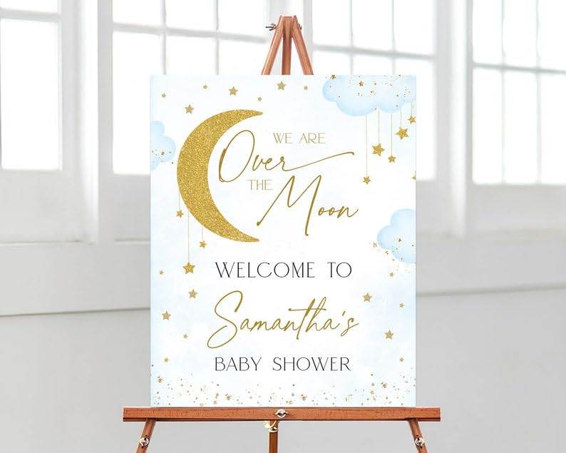 Baby Shower Sign, Pink Floral Welcome Sign, Girl Baby Shower, 12''W x 18''L, Plastic, Full Size