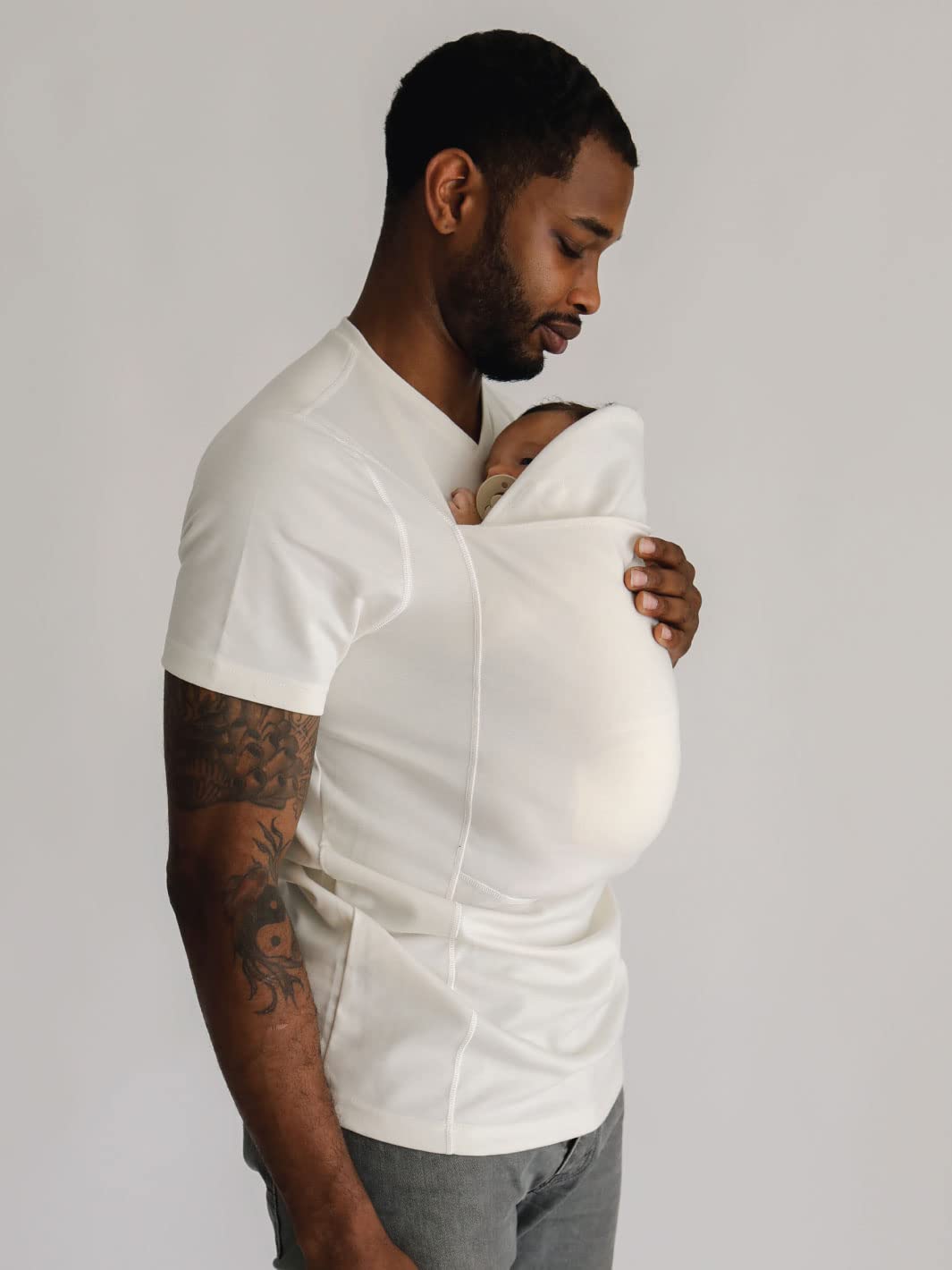 Lalabu The Dad Shirt | Hands-Free Baby Carrier for Dad with Kangaroo Pouch | Engineered for Bonding, Safety, & Comfort for Newborns Up to 15 Lbs. | CPSC Approved