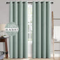 MIULEE 100% Blackout Linen Textured Curtains for Bedroom Solid Thermal Insulated Natural Beige Grommet Room Darkening Curtains & Drapes Luxury Decor for Living Room Nursery 52 x 84 Inch (2 Panels)