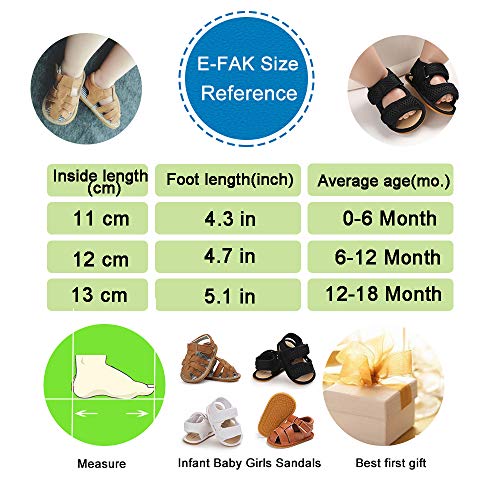 E-FAK Baby Boys Girls Summer Sandals Outdoor Beach Anti-Slip Rubber Soft Sole Newborn Toddler First Walker Shoes