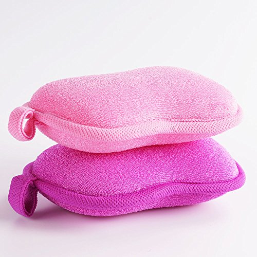 Baby Bath Sponge - Ultra Soft Baby Sponge for Bathing - Kids Bath Sponges for Infants, Toddler Bath Time, 2 Count (1 Pack) - Green Blue