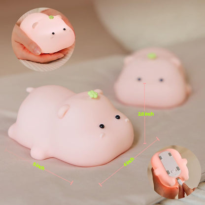 Led Cute Dog Night Light, Dimmable Nursery Puppy Kawaii Lamps, Super Squishy Silicone USB Rechargeable Touch Control Night Lamp for Kids Adults, Used for Camping Party Room Decor (Dog)
