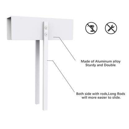 Metal Bifold Door Lock - Double Door Child Safety Locks Keep Toddler, Cats&Dogs Out of Closets, Cabinets, Pantry - No Need Install (1PC)