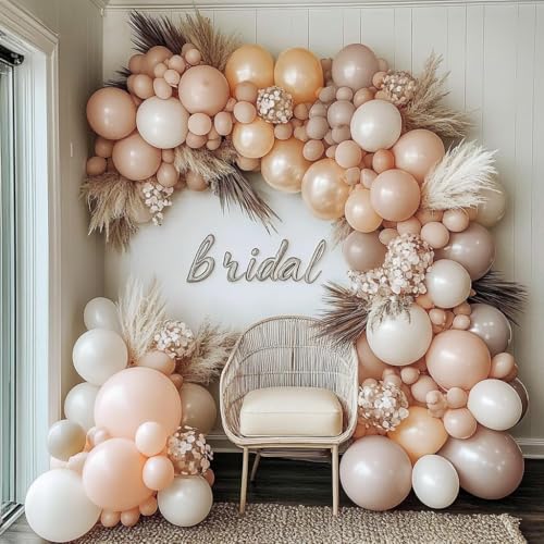 Dusty Blue Balloon Garland Double Stuffed Slate Pastel Blue White Sand Pearl Balloon Arch Kit for Baby Shower Birthday Bridal Shower Wedding Graduation Party Decorations