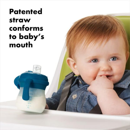 OXO Tot Transitions Soft Spout Sippy Cup with Removable Handles - 6 oz. - Blossom
