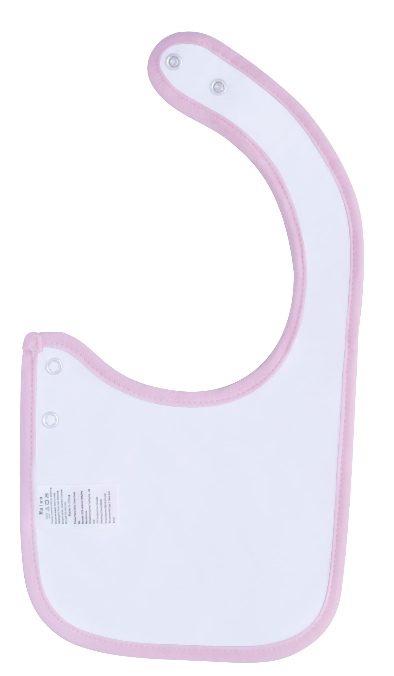 Maiwa 6 Pack Waterproof Cotton Baby Bibs for Girls Boys for Drooling Eating with Snaps
