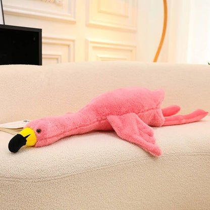 62" Flamingo Stuffed Animal Plush Pillow Giant Stuffed Animal Plush Doll Pink Flamingo Plush Toys for Kids Birthday Christmas Decoration Gifts（Pink）