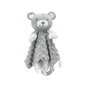 2025 6-in-1 Sensory Baby Security Blanket - Crinkle, Rattle & Teether, Machine-Washable Plush Lovey for Nursery/Stroller, Soft Cuddly Blanket Sleeping Animal for Babies and Toddlers (Grey)