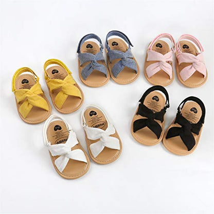myppgg Baby Boys Girls Summer Sandals Non-Slip Soft Sole Infant Slippers Cotton Crib Shoes for Toddler First Walkers
