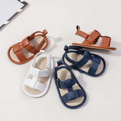 Infant Boys Girls Sandals, Summer Baby Rubber Soles Non-Slip PU Leather Sandals, Newborn Toddler Prewalker First Walking Beach Outdoor Shoes,Infant Toddler Unisex Summer Shoes for babies